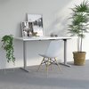 We'Re It Lift it, 60"x30" Electric Sit Stand Desk, Effortless Touch Up/Down, White Top, Silver Base VL12BS6030-459